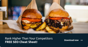 Two burgers - Seo checklist advert