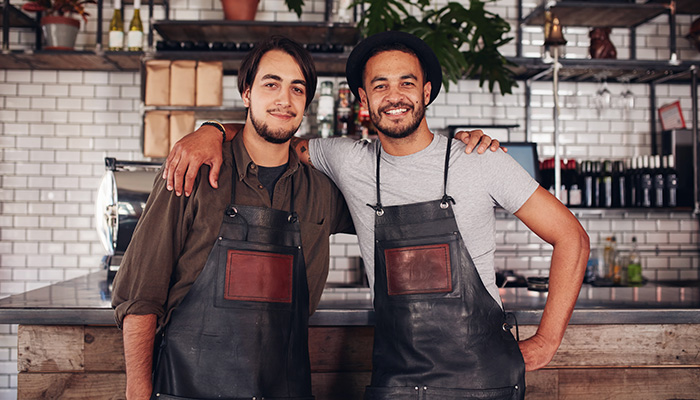 Two Happy Restaurant Owners